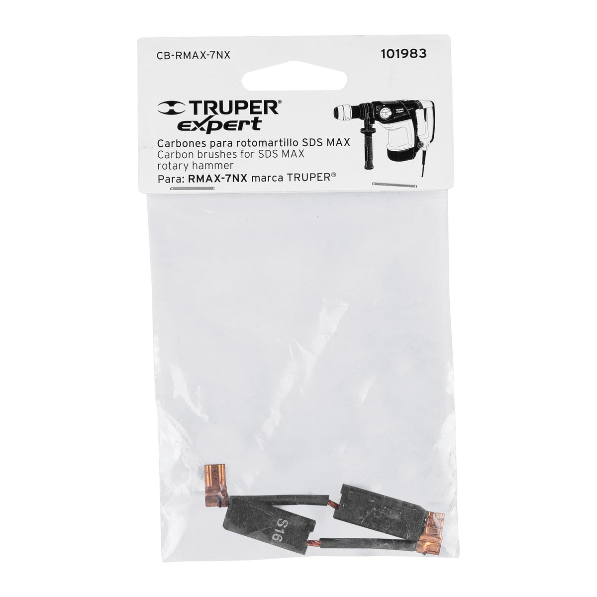Bolsa con 2 carbones de repuesto para RMAX-7NX, TRUPER — foto oficial 2