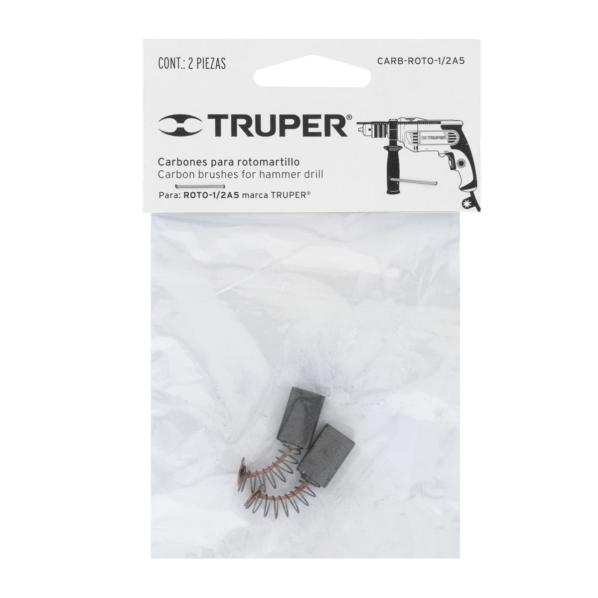 Bolsa con 2 carbones de repuesto para ROTO-1/2A5, TRUPER — foto oficial 2