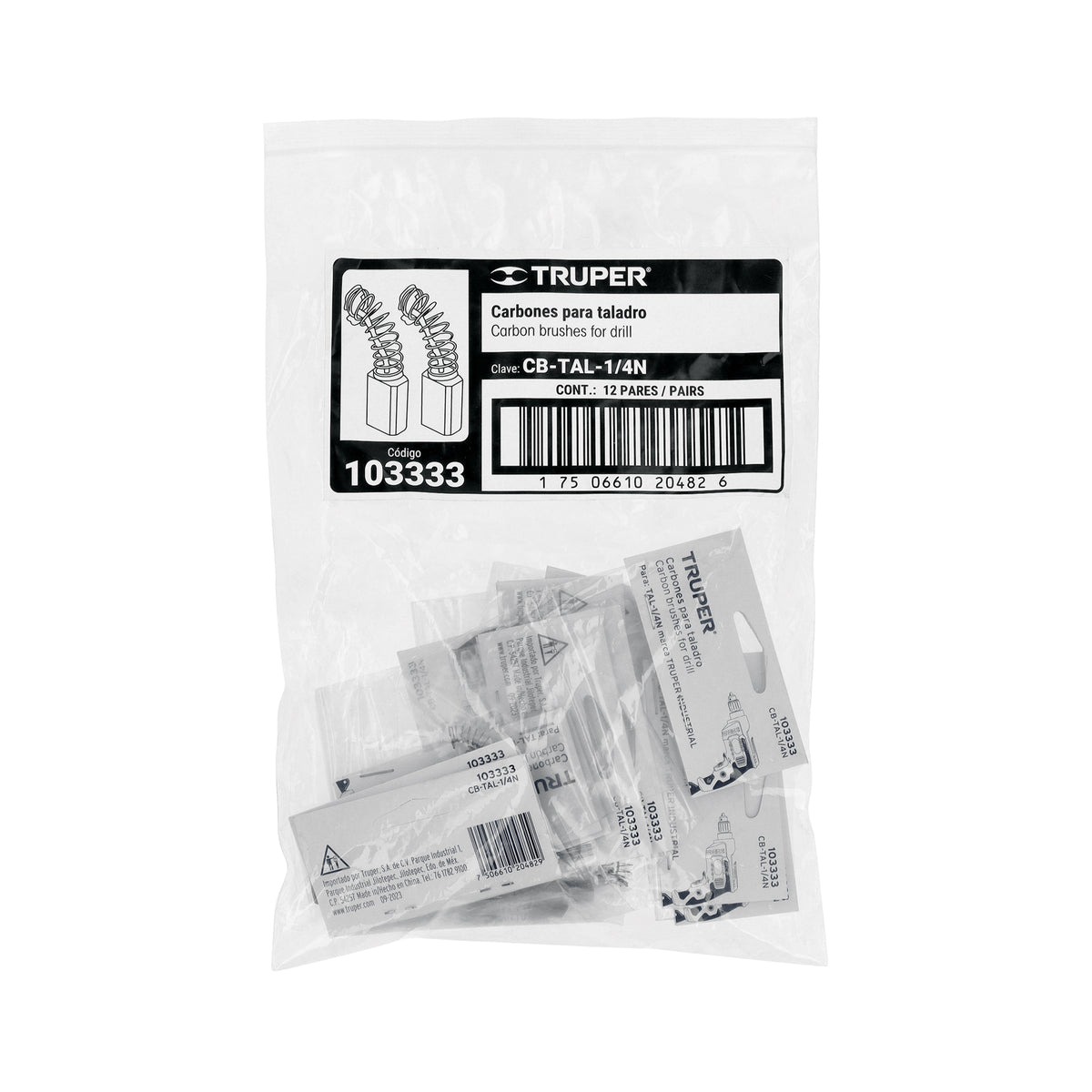 Bolsa con 2 carbones de repuesto para TAL-1/4N, TRUPER — foto oficial 2