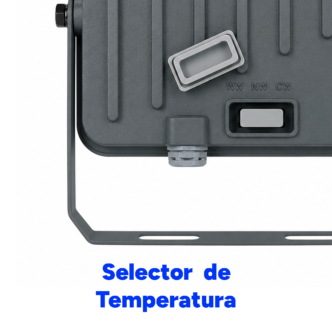 REFLECTOR LED SUPRESOR DE PICOS 6KV 100W CCT MULTI TEMPERATURA BOOMER FL22058C