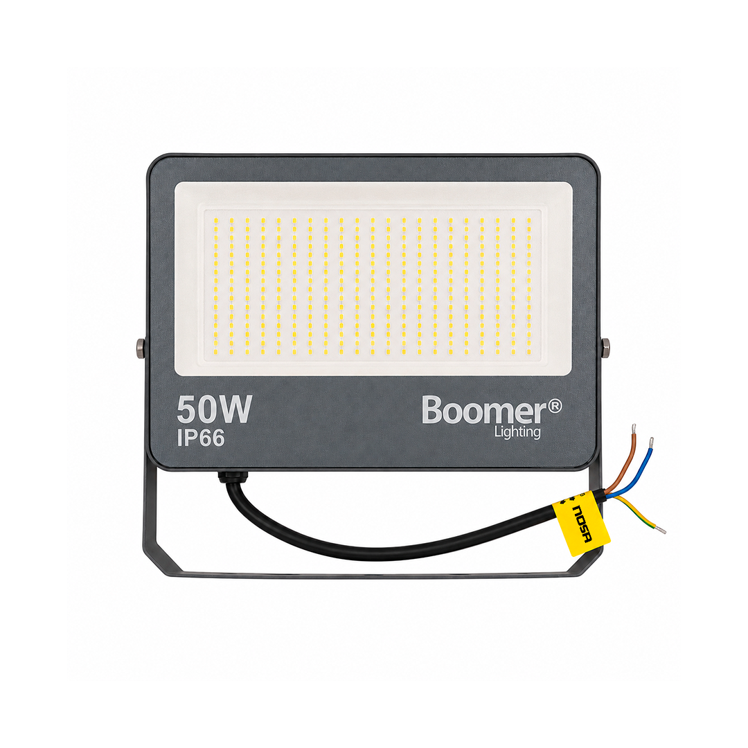 REFLECTOR LED SUPRESOR DE PICOS 4KV 50W CCT MULTI TEMPERATURA BOOMER FL22055C