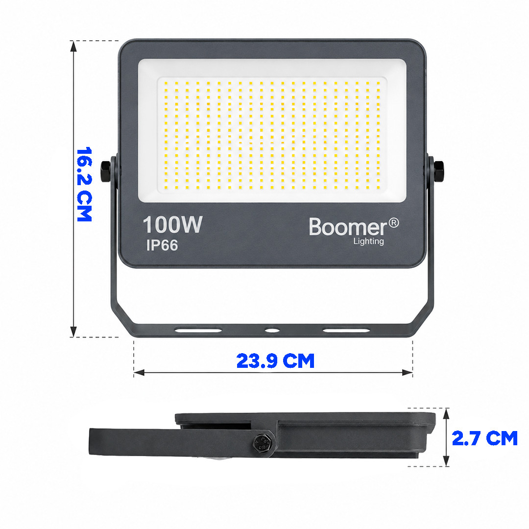 REFLECTOR LED SUPRESOR DE PICOS 6KV 100W CCT MULTI TEMPERATURA BOOMER FL22058C