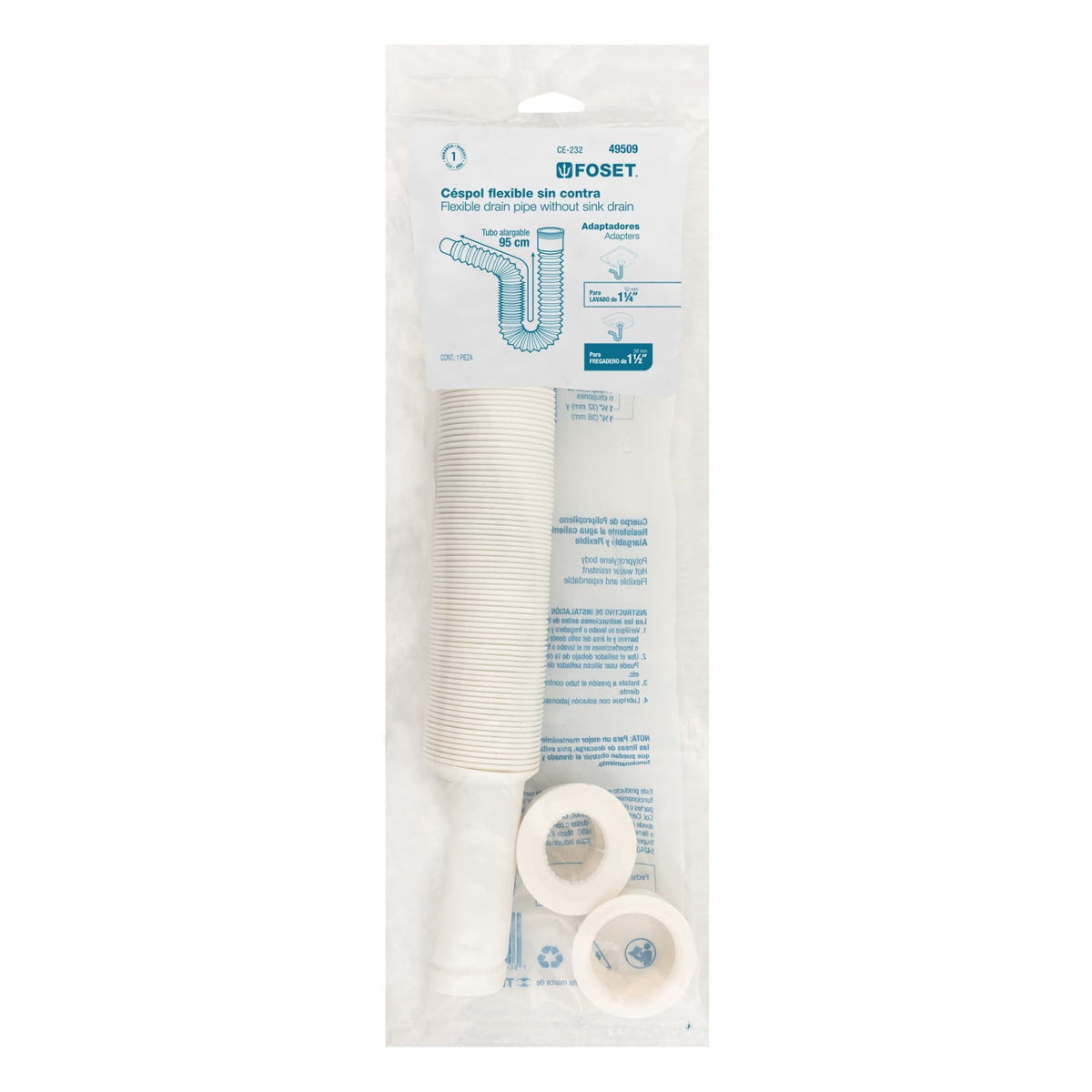 CÉSPOL FLEXIBLE LAVABO FREGADERO FOSET 49509 CE-232