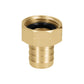 Conector 3/4' hembra de latón sólido para manguera, TRUPER — foto oficial 1