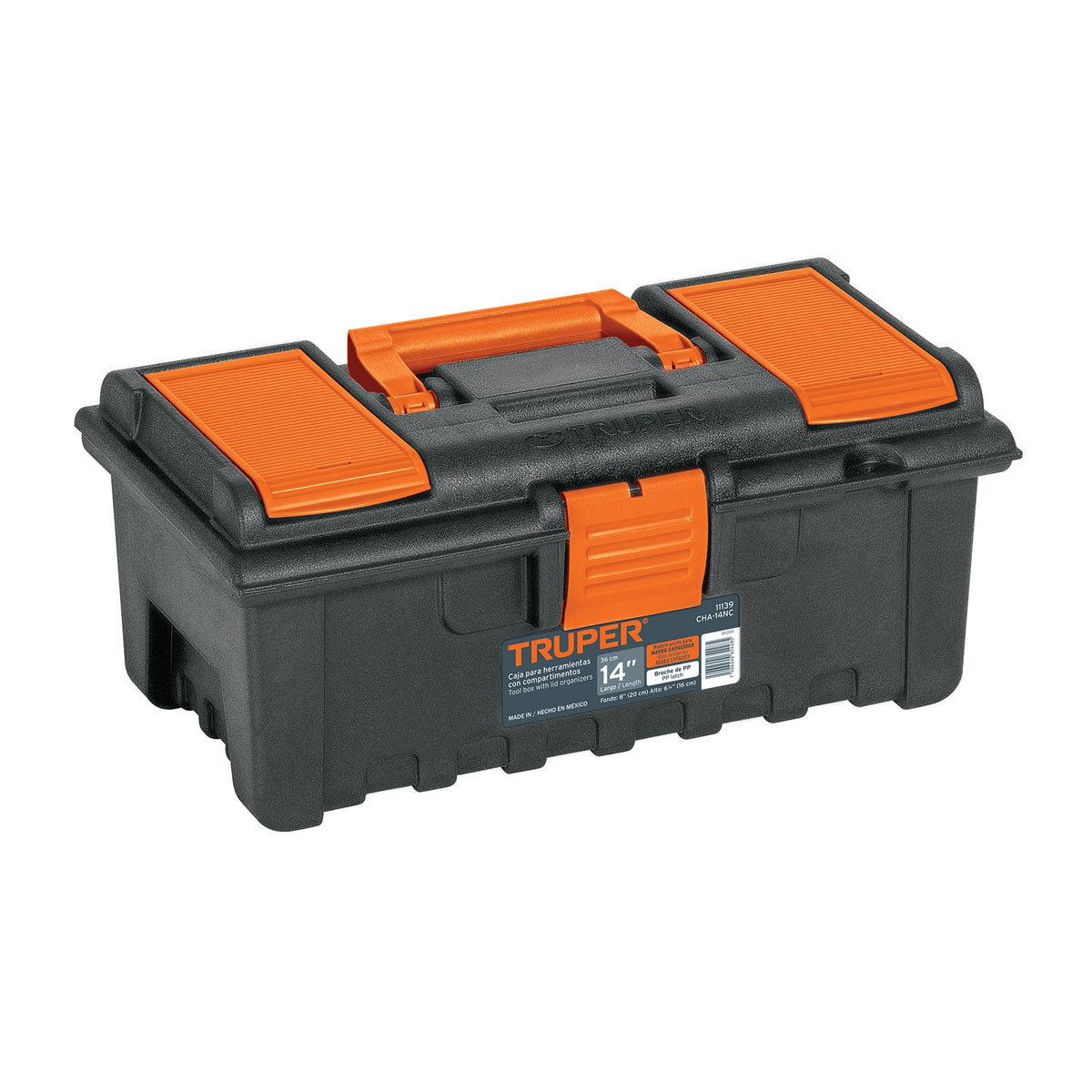 Caja para herramienta de 14' con compartimentos, TRUPER — foto oficial 1