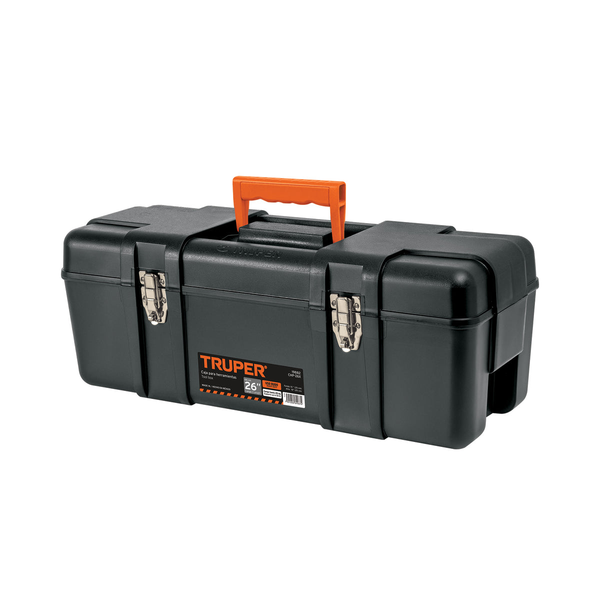 Caja para herramienta 26' industrial con broches metálicos — foto oficial 1