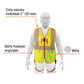 Chaleco de seguridad para arnés, alta visibilidad, verde, Truper, SKU 101771 — vista 3