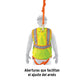Chaleco de seguridad para arnés, alta visibilidad, verde, Truper, SKU 101771 — vista 4