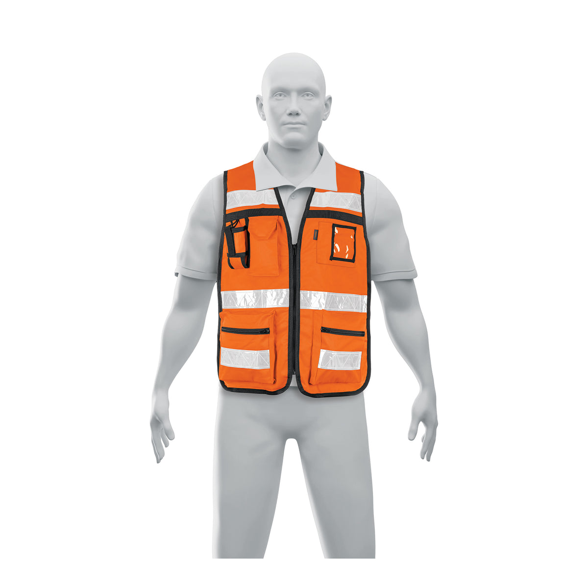 Chaleco brigadista con cintas reflejantes color naranja — foto oficial 1