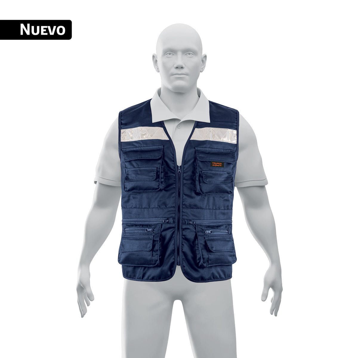 Chaleco brigadista reforzado, azul marino, EG, TRUPER EXPERT — foto oficial 1