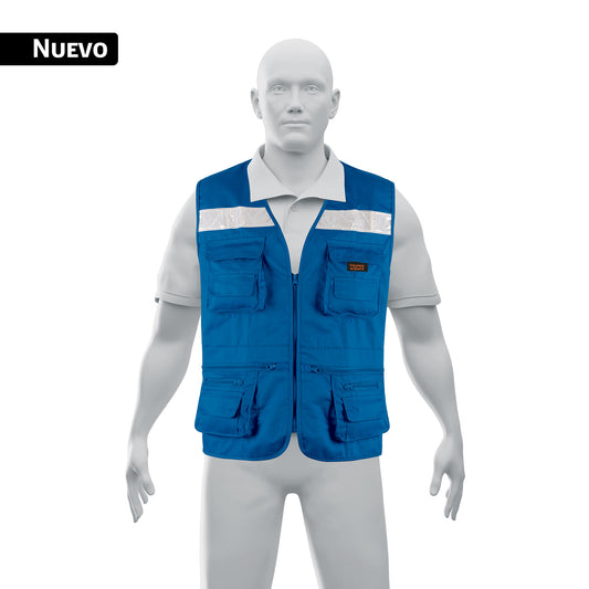Chaleco brigadista reforzado, azul rey, EG, TRUPER EXPERT — foto oficial 1