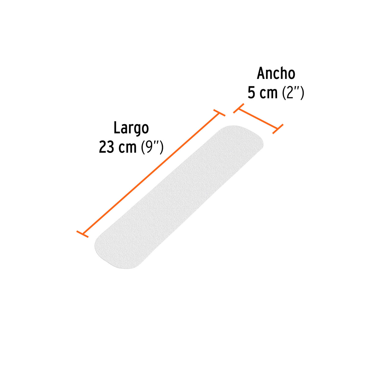 Tarjeta 6 tiras 23cm antiderrapantes trans. 50mm área húmeda, Truper, SKU 101447 — vista 3