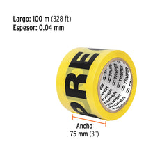 ROLLO CINTA PRECAUCIÓN 100M TRUPER 12578 CIDE-101