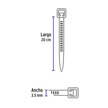 BOSA CON 50 CINCHOS PLASTICOS 40 LB  200X3.5  NATURALES