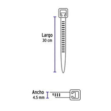 BOLSA 50 CINCHOS DE PLASTICO 30CM VOLTECK 44308 CIN-5030