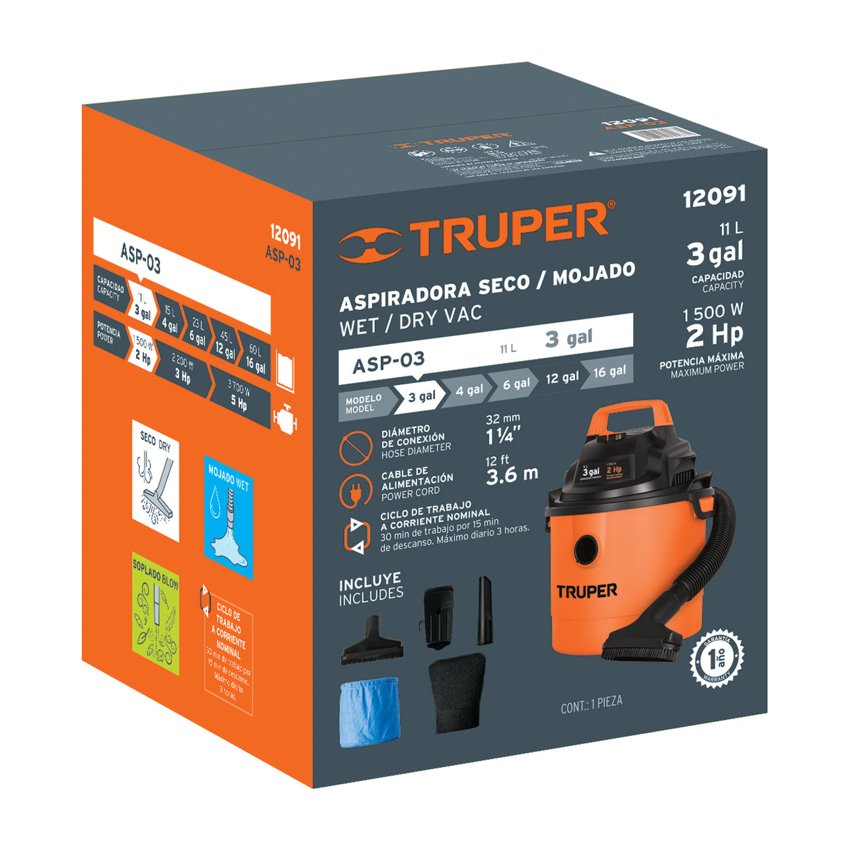 Caja de empaque de repuesto para ASP-03, TRUPER — foto oficial 1