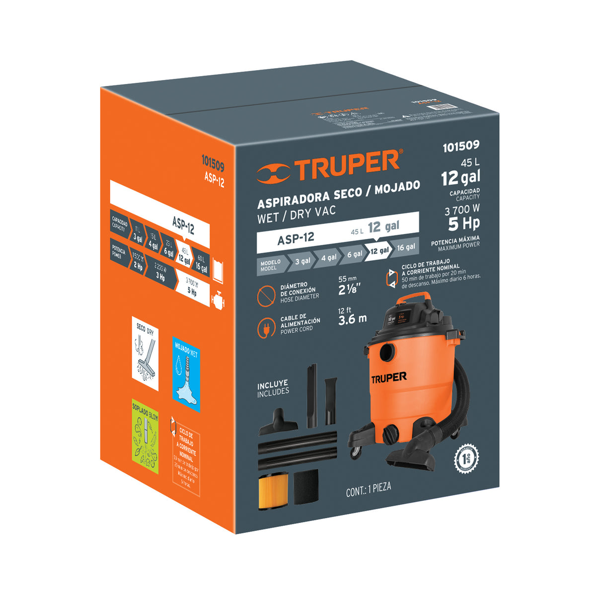 Caja de empaque de repuesto para ASP-12, TRUPER — foto oficial 1