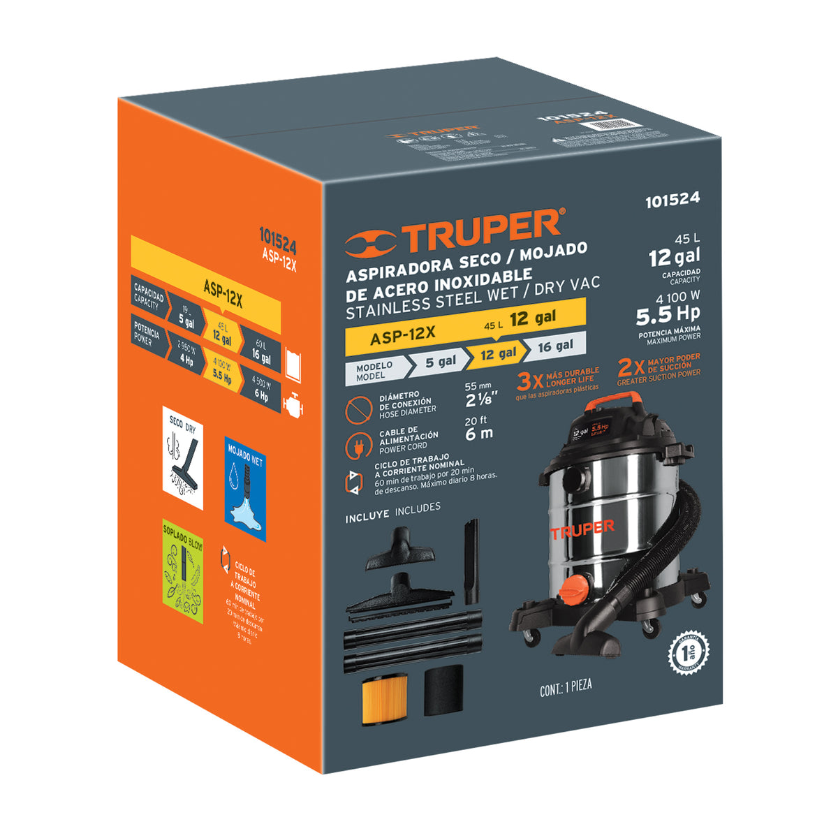 Caja de empaque de repuesto para ASP-12X, TRUPER — foto oficial 1