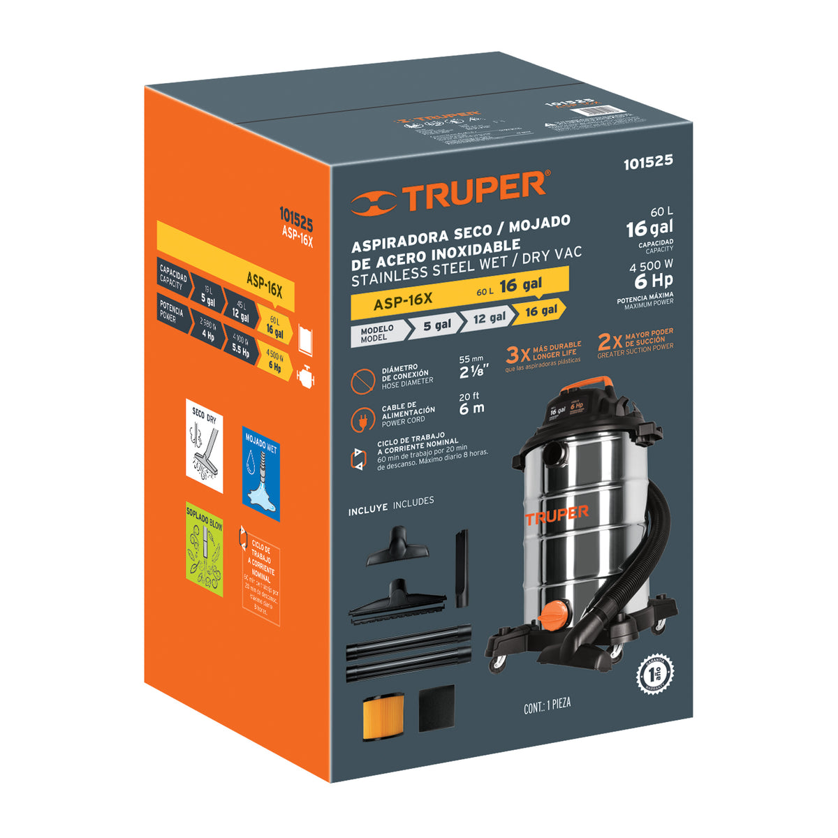 Caja de empaque de repuesto para ASP-16X, TRUPER — foto oficial 1