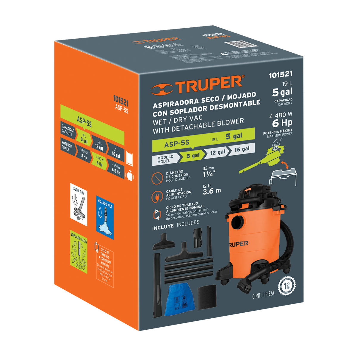 Caja de empaque de repuesto para ASP-5S, TRUPER — foto oficial 1