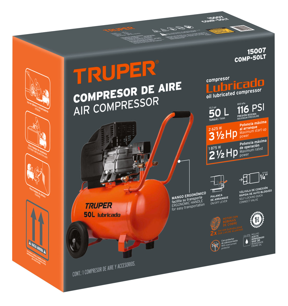 Caja de empaque de repuesto para COMP-50LT, TRUPER — foto oficial 1