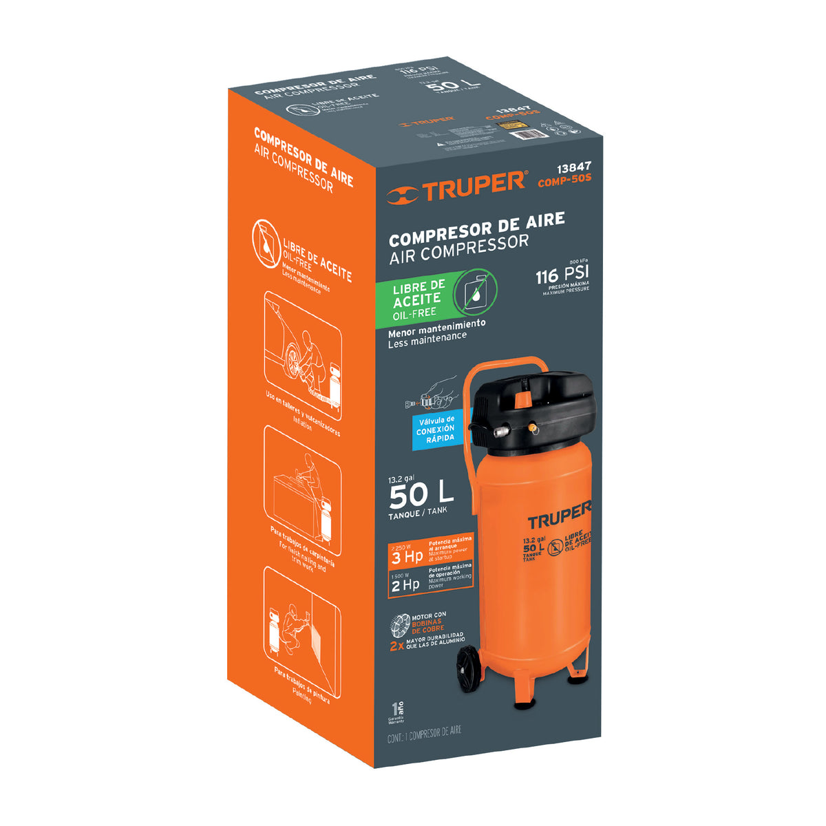 Caja de empaque de repuesto para COMP-50S, TRUPER — foto oficial 1