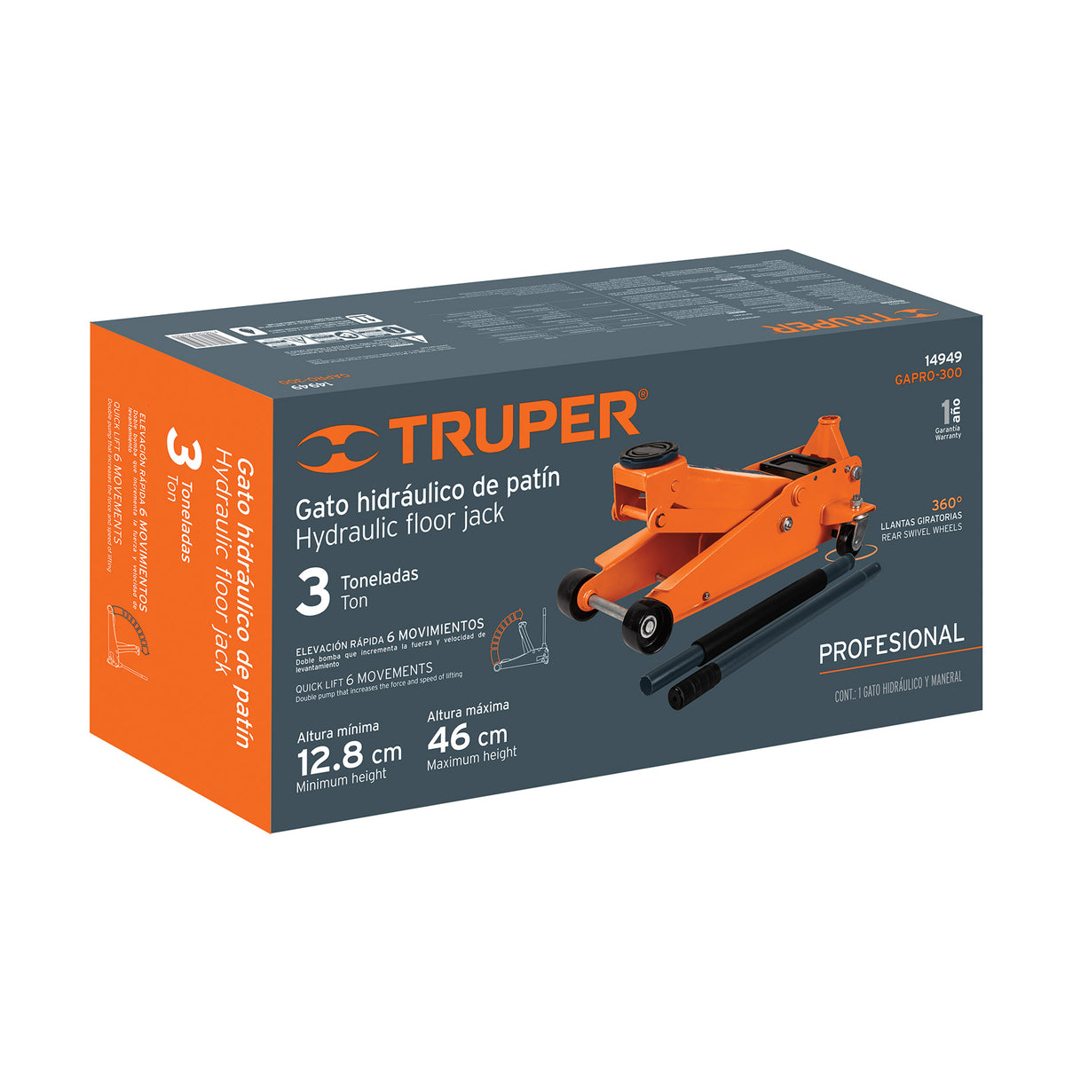 Caja de empaque de repuesto para GAPRO-300, TRUPER — foto oficial 1