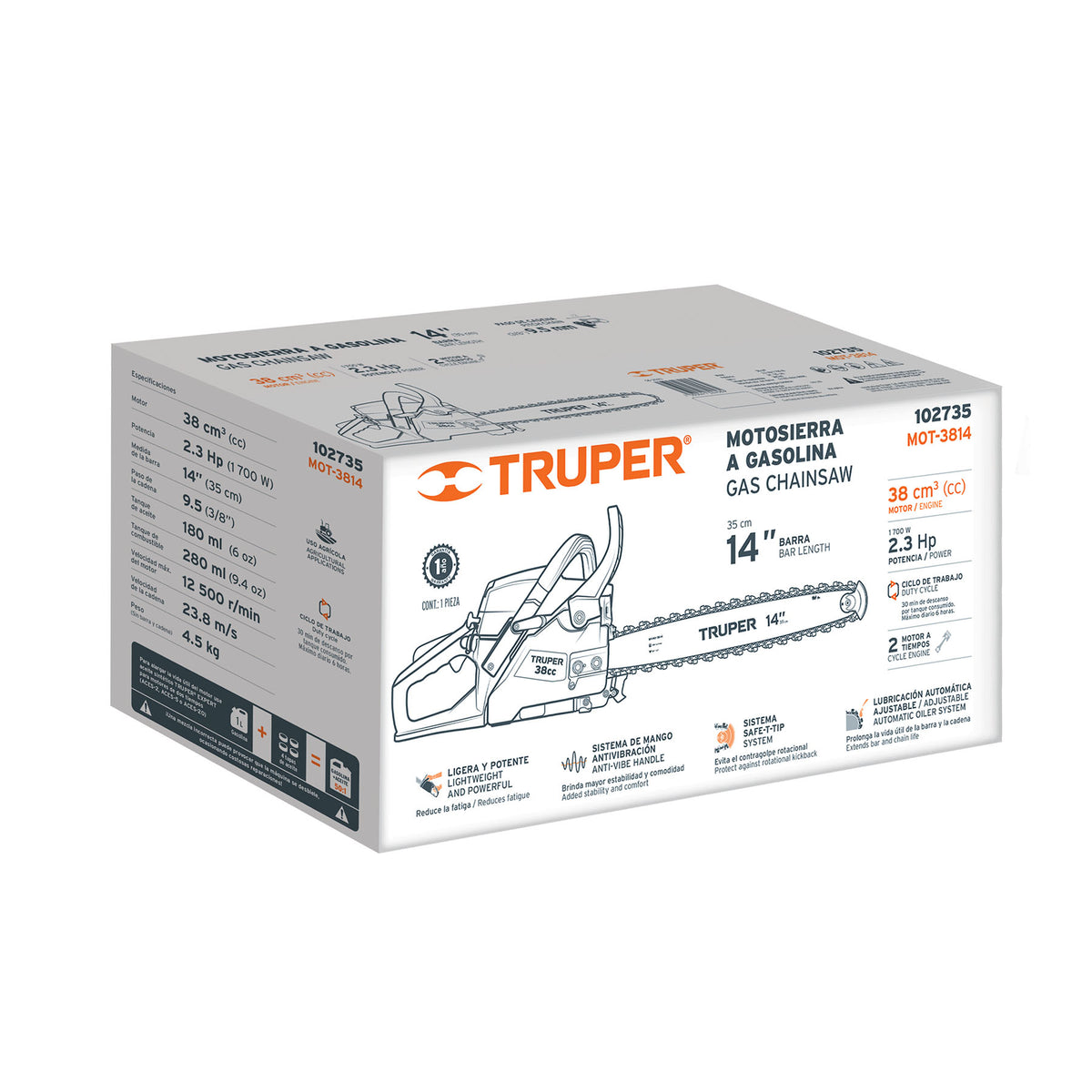 Caja de empaque de repuesto para MOT-3814, TRUPER — foto oficial 2