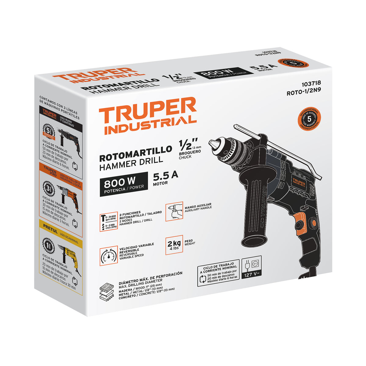 Caja de empaque de repuesto para ROTO-1/2N9, TRUPER — foto oficial 1