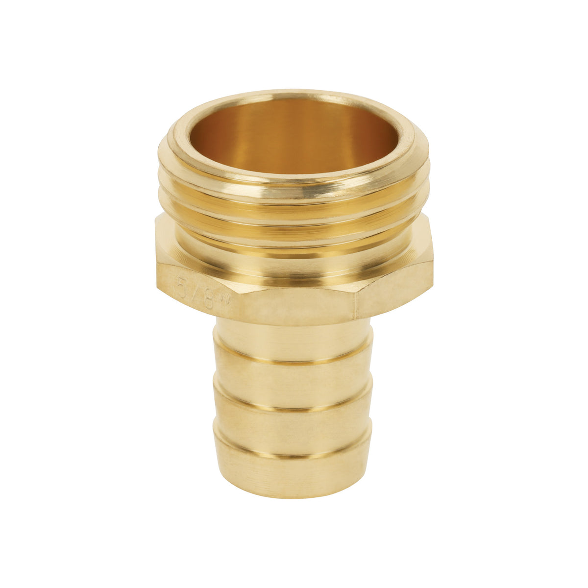 Conector 5/8' macho de latón sólido para manguera, TRUPER — foto oficial 1