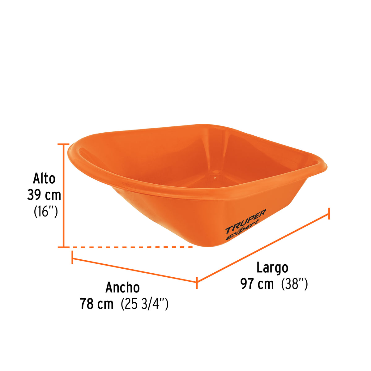 Concha plástica para carretilla CAT-60PLX, TRUPER EXPERT, Expert, SKU 103362 — vista 3