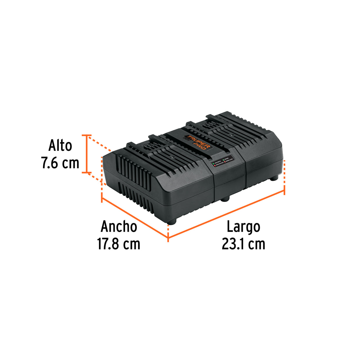 Combo cargador dual con 2 baterías de 2Ah, 20V, TRUPER PRO, Truper, SKU 103377 — vista 4