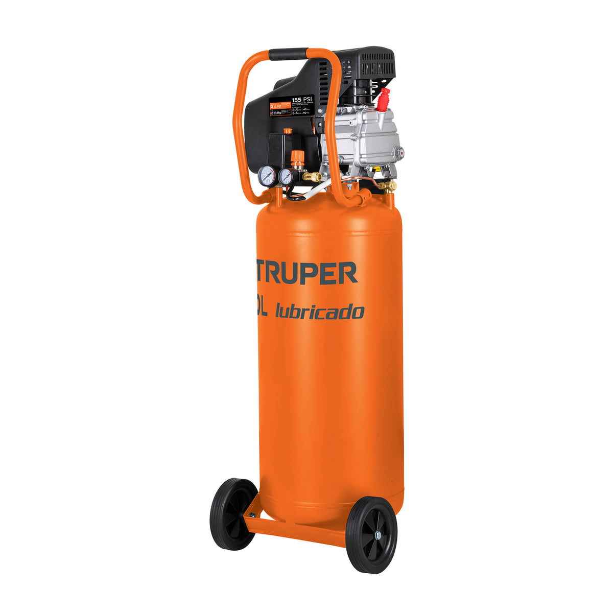 Compresor lubricado 80L 3-1/2HP vertical 127V TRUPER — foto oficial 1