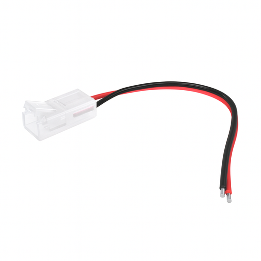 COPLE CON CABLES PARA CONECTAR A CORRIENTE PARA TIRA COB 8MM USO INTERIOR JACH ACC-COB CONECTOR