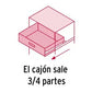 BOLSA 2 CORREDERA PARA CAJÓN 55CM HERMEX 43282 COR-255