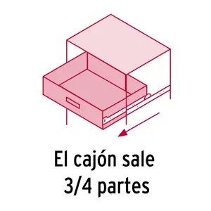 BOLSA 2 CORREDERA PARA CAJÓN 55CM HERMEX 43282 COR-255