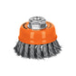 CARDA COPA 3" ALAMBRE TRENZADO FINO EJE 5/8"-11 TRUPER 14186 CT-608