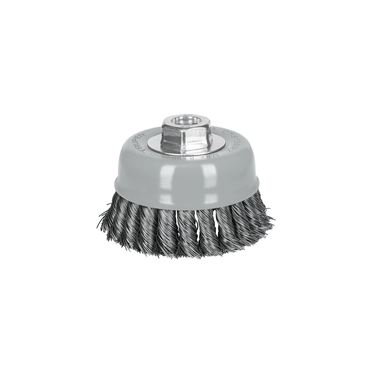 Carda copa 4' alambre trenzado grueso, Multi-rosca, TRUPER, Truper, SKU 100855