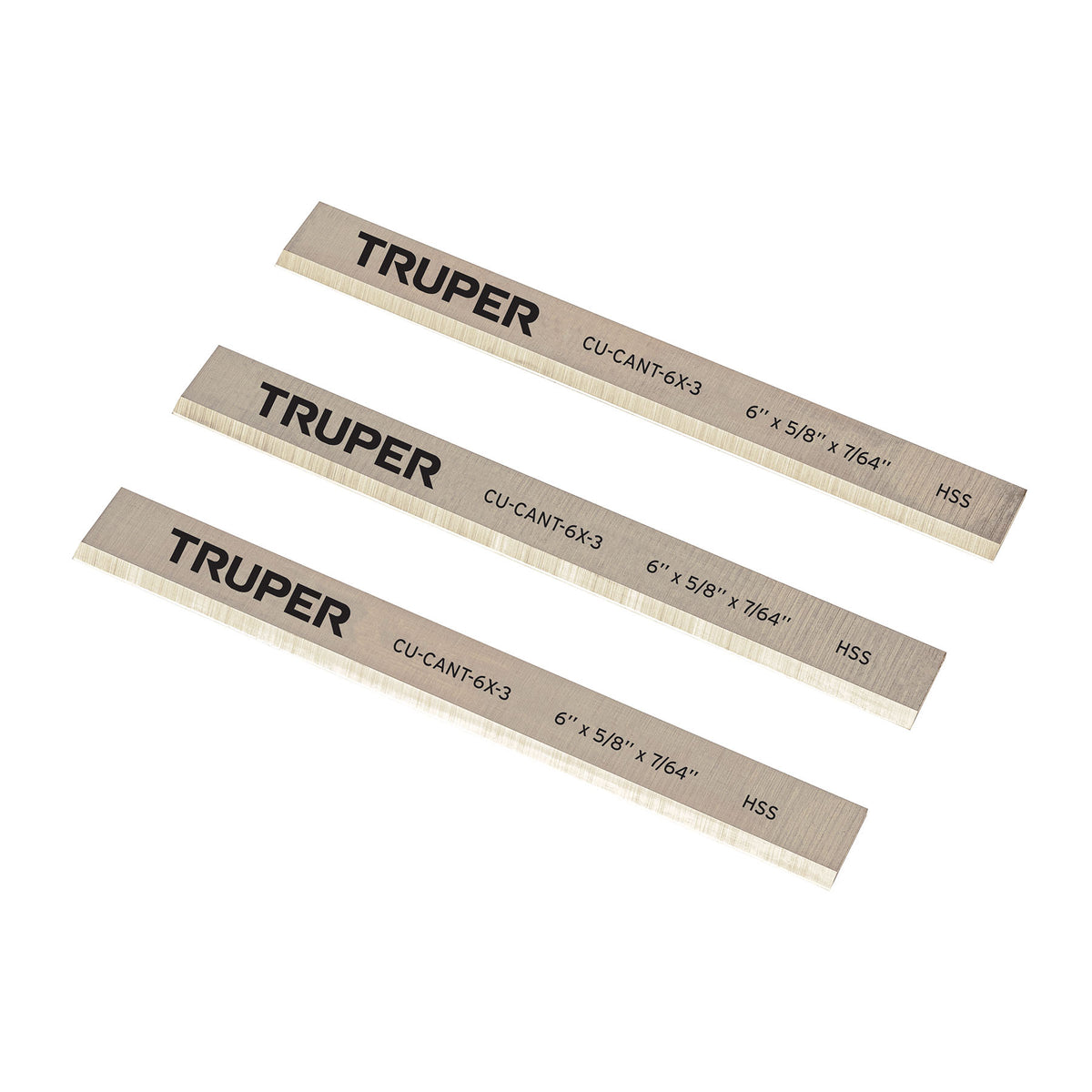 Cuchillas para canteadora CANT-6X, 3 pzs en caja, TRUPER — foto oficial 1