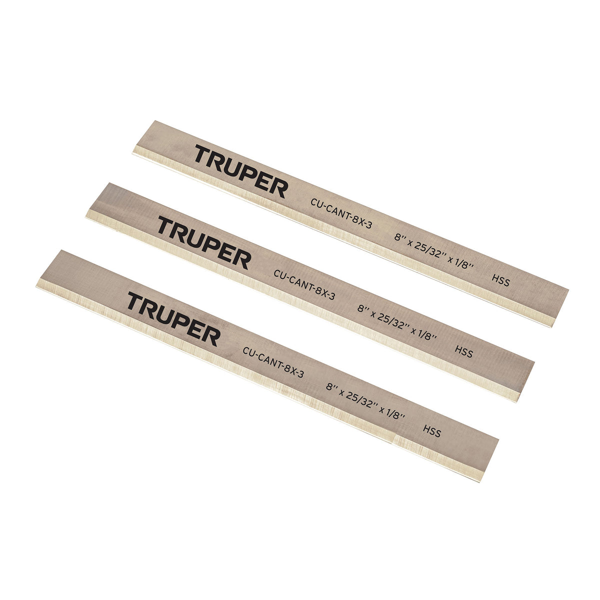 Cuchillas para canteadora CANT-8X, 3 pzs en caja, TRUPER — foto oficial 1