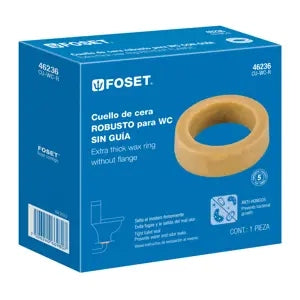 CUELLO DE CERA SIN GUÍA PARA WC ROBUSTO 250G FOSET 46236 CU-WC-R
