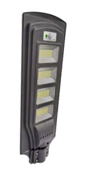 Luminaria Solar All In One 6V16W 728*245*68mm Bateria: 3.2V/16000mA Tiempo Uso:20H Tiempo de Carga: 4-5 Hrs Panel Solar: (6V/16W) Control remoto incluido Gris Oscuro 120W 65K SOLARLED120W