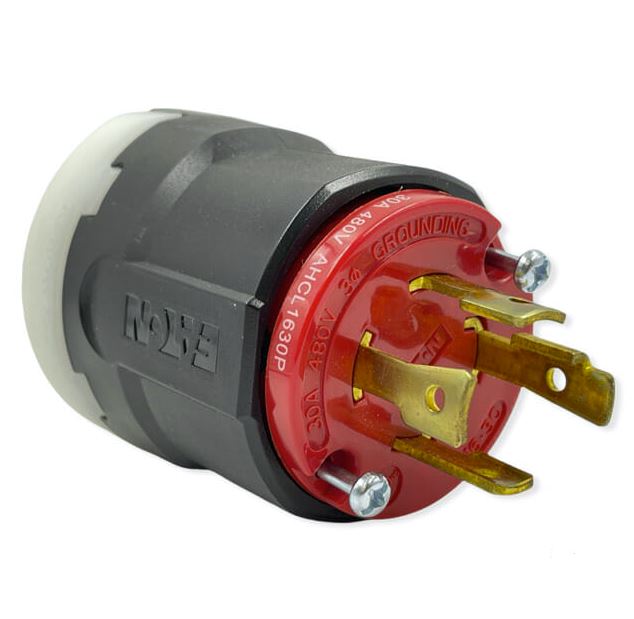 CLAVIJA 1/2 VUELTA 3 POLOS 4 HIBS 30 AMPS NEMA L16-30 480 V 71630NP 71630NP, CONEXIONES INDUSTRIALES