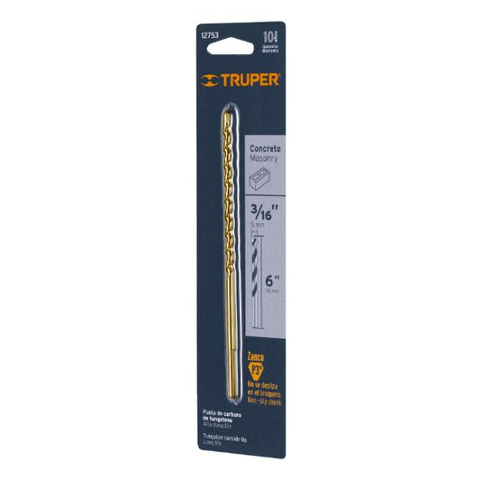 BROCA PARA CONCRETO ,3/16X6" EN BLISTER BCT-3/16X6-B