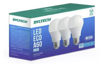 Tripack 9w Luz De Dia Bulbo E26 E27 810lm Syltech