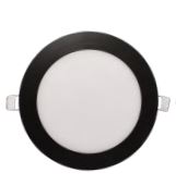 Luminaria Empotrar LED Circular 170mm Diámetro Corte 155mm Negro 12W 85-265V 787LM 30K PLEDC12W30KN
