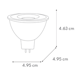 FOCO MR16 LED GU5.3 6W 65K LUZ FRÍA PHILCO BRILLAMAX 57257 ANGULO CERRADO 38 GRADOS APERTURA