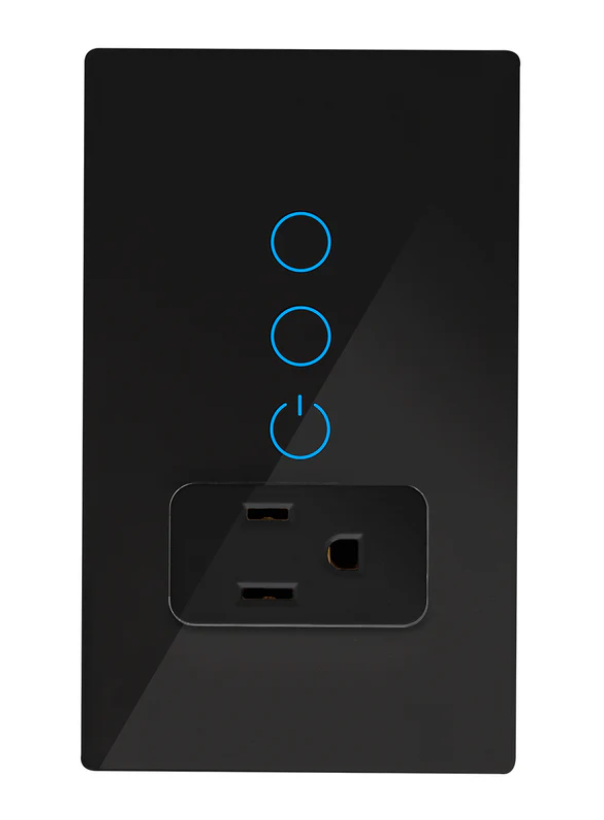 APAGADOR CON CONTACTO SMART WIFI DOBLE NEGRO ICON ICAPAINTCON02NG