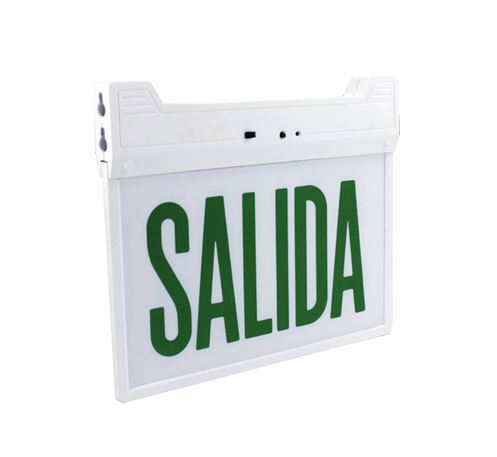 INDICADOR DE SALIDA DE EMERGENCIA LED 1W 100-240V AUTONOMIA 3HRS IP20 LETRERO SEÑALAMIENTO ANUNCIO
