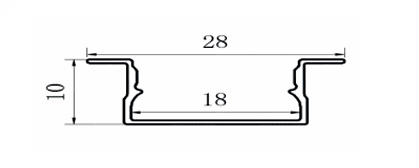 PERFIL EMPOTRABLE SATINADO CON MICA OPALINA DE 3.00MTS DE LARGO JACH PARA TIRA LED